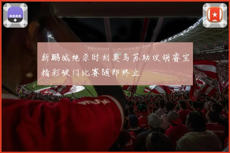 新鹏城绝杀时刻奥乌苏助攻胡睿宝精彩破门比赛随即终止